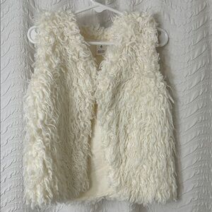 Carter's Cream Fuzzy Vest for Kids